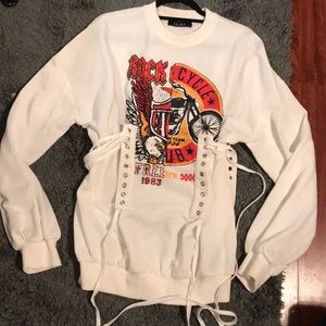 New sexy tie up sweater dress